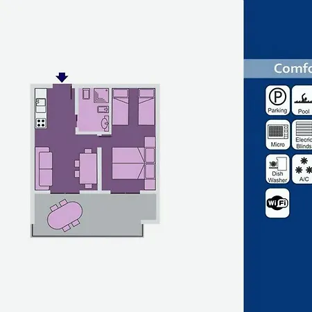 Residenz Silver Sail Zweizimmer-wohnung Engage Fuer 6 Personen * Bibione